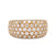 Cartier pave diamond 18k yellow gold bombe style band