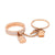 Hermes French diamond 18k rose gold Kelly cadenas double ring  Hermès   