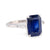 GIA 4.31 carat sapphire diamond platinum three stone ring  Jack Weir & Sons   