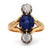 French Belle Époque GIA 2.67 carat sapphire diamond 18k gold ring Jack Weir & Sons