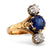 French Belle Époque GIA 2.67 carat sapphire diamond 18k gold ring Jack Weir & Sons