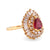 Vintage ruby diamond 18k yellow gold cocktail ring  Jack Weir & Sons   