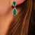 Vintage GIA 5.3 carat emerald diamond 18k white gold dangle earrings  Jack Weir & Sons   