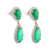 Vintage GIA 5.3 carat emerald diamond 18k white gold dangle earrings  Jack Weir & Sons   