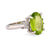 Vintage 3.40 carat peridot diamond platinum cocktail ring  Jack Weir & Sons   