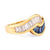 Vintage 1.8 carat total weight sapphire diamond 18k yellow gold swirl band  Jack Weir & Sons   