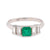 Vintage emerald diamond platinum five stone ring  Jack Weir & Sons   