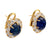 GIA 16.72 carat total weight sapphire diamond 18k gold cluster earrings Jack Weir & Sons