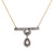 Antique inspired 2 carat total weight diamond 18k rose gold silver necklace  Jack Weir & Sons   