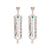 Art Deco inspired 9.2 carat diamond emerald platinum chandelier earrings  Jack Weir & Sons   