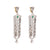 Art Deco inspired 9.2 carat diamond emerald platinum chandelier earrings  Jack Weir & Sons