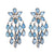 Mid Century inspired 14 carat aquamarine diamond chandelier earrings  Jack Weir & Sons