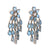 Mid Century inspired 14 carat aquamarine diamond chandelier earrings  Jack Weir & Sons