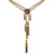 Victorian natural pearl 14k yellow gold enamel tassel necklace