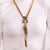 Victorian natural pearl 14k yellow gold enamel tassel necklace