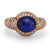 Vintage GIA 4.76 carat no heat sapphire diamond 18k yellow gold ring