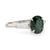 Mid-Century 2.00 carat platinum green sapphire diamond ring Jack Weir & Sons