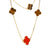 Van Cleef & Arpels French carnelian tiger eye 18k gold "Magic Alhambra" necklace Van Cleef & Arpels