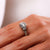 Vintage GIA 3.56 carat diamond platinum engagement ring