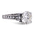 Vintage GIA 3.56 carat diamond platinum engagement ring