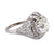 Art Deco French GIA 1.73 carat old mine cut diamond platinum ring