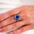 Art Deco French GIA 7.86 carat no heat sapphire diamond platinum ring Jack Weir & Sons