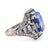 Art Deco French GIA 7.86 carat no heat sapphire diamond platinum ring Jack Weir & Sons