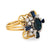 Retro 2 carat total weight sapphire diamond 18k gold cocktail ring Jack Weir & Sons