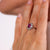 Modern ruby diamond platinum cluster ring Jack Weir & Sons