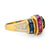 Vintage ruby sapphire diamond 18k yellow gold ring Jack Weir & Sons