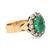 Antique style GIA 1.70 carat emerald diamond 14k yellow gold silver cluster ring Jack Weir & Sons