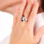 Cartier onyx 18k white gold menotte bypass ring Cartier