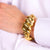 Iconic David Webb 18k yellow gold hammered link bracelet David Webb