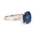 GIA 3.42 carat cushion cut sapphire diamond platinum three stone ring Jack Weir & Sons