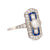 Art Deco platinum diamond sapphire ring Jack Weir & Sons