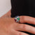 J.E. Caldwell platinum diamond sapphire ruby emerald cluster ring Jack Weir & Sons