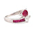 Vintage toi et moi platinum ruby and diamond ring Jack Weir & Sons