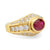 Vintage ruby diamond 18k yellow gold ring Jack Weir & Sons