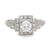 Art Deco 14k white gold diamond engagement ring Jack Weir & Sons