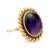 English Mid-Century 18k yellow gold amethyst ring Jack Weir & Sons