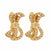 Vintage diamond yellow gold bow earrings Jack Weir & Sons