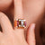 French retro 18k rose gold diamond synthetic ruby tank ring Jack Weir & Sons