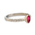 Belais Art Deco ruby 18k white gold solitaire ring Belais