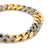 French diamond 18k yellow and white gold curb link bracelet Jack Weir & Sons