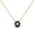 Mauboussin French sapphire diamond 18k yellow gold flower necklace Mauboussin