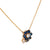 Mauboussin French sapphire diamond 18k yellow gold flower necklace Mauboussin