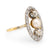 Belle Époque French natural pearl diamond 18k yellow gold ring Jack Weir & Sons