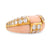 Van Cleef & Arpels French diamond pink coral 18k yellow gold ring Van Cleef & Arpels