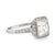 Art Deco old Asscher cut diamond platinum halo ring Jack Weir & Sons