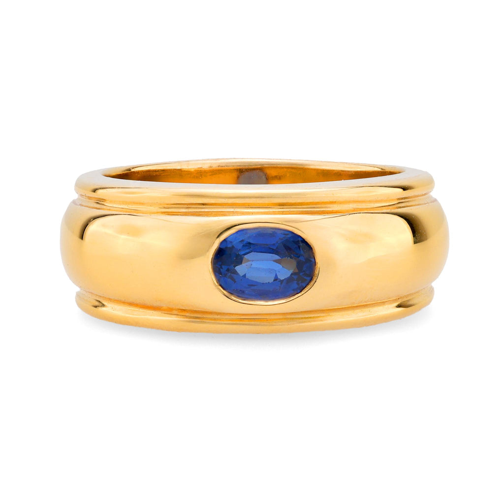 Boucheron sapphire 18k yellow gold solitaire band Boucheron